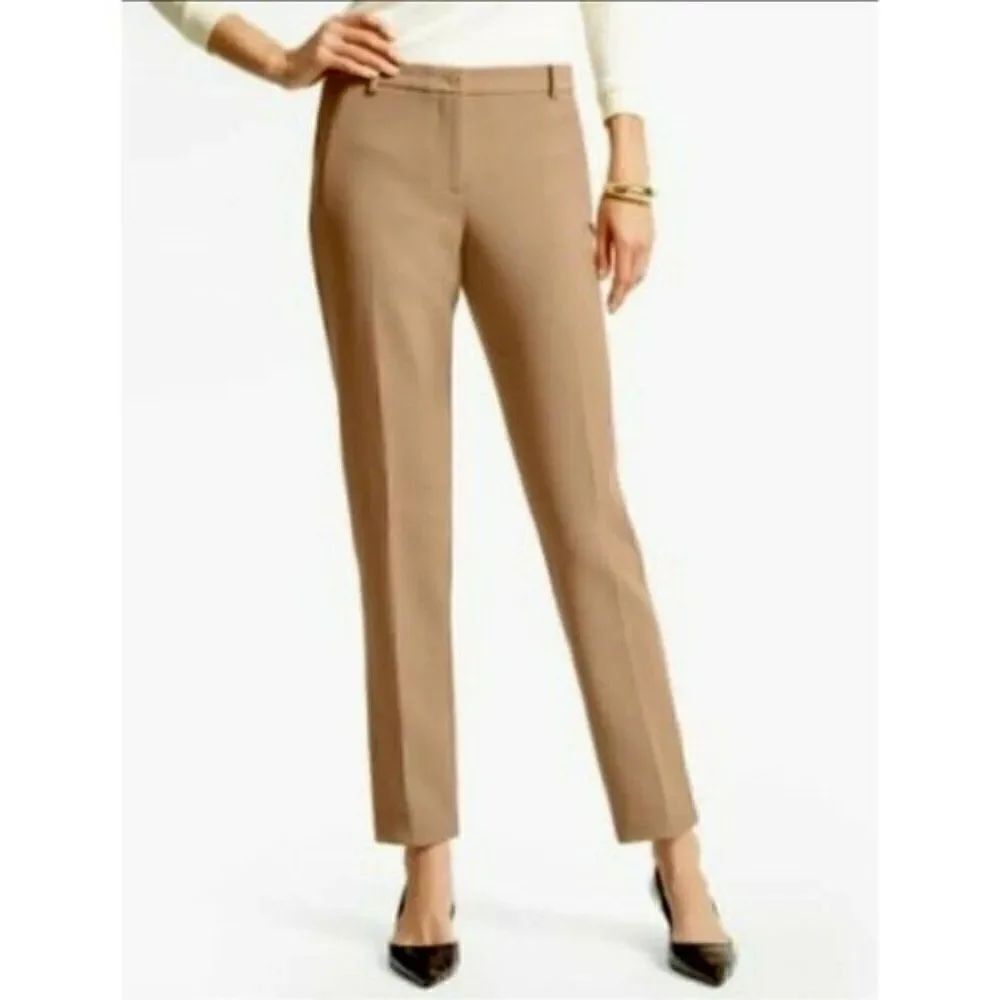 Talbots Raleigh muted acorn Straight leg Light brown Tan pants trousers sz 10